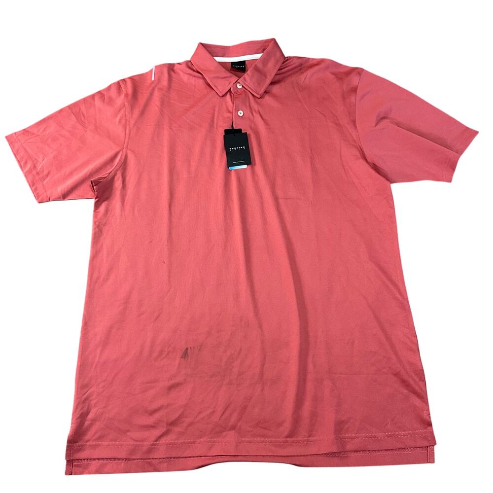 DUNNING GOLF Men's Player Pique Performance Polo Size XXL In Rosewood